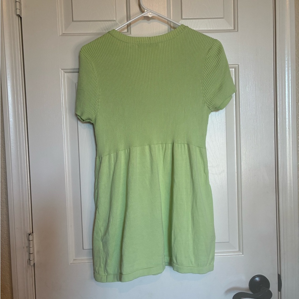 NWOT Eight Eight Eight Light Green Ribbed Tunic Top - Picture 8 of 8